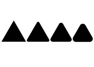 Sette keskin ve yuvarlak üçgenler.