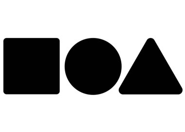 Bir küme içinde kare, üçgen ve daire şekilleri.