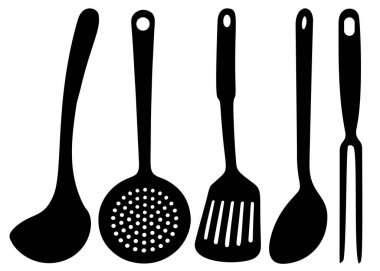 Mutfak spatulası yemek pişirmek için.