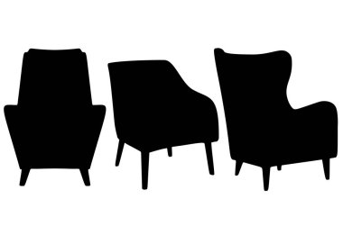 Setteki oda için koltuklar. Vektör resmi.