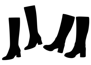 Sette kadınlar için sıcak kadınlar için yüksek çizmeler.