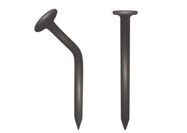 Tamir işleri için set içindeki çiviler.