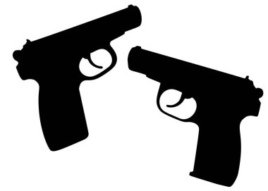 Bir sette tabancalar. Vektör resmi.