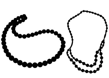 Womens beautiful necklace included. Vector image.