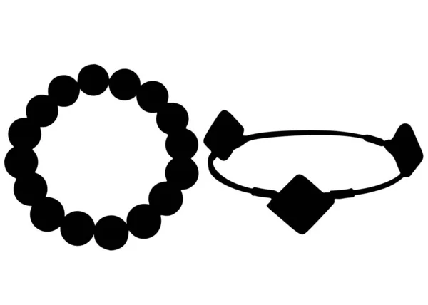 Womens Wrist Bracelet Set Vector Image — Wektor stockowy