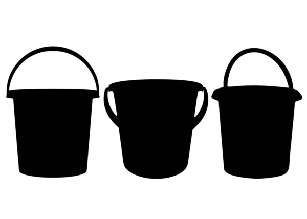 Buckets Set Vector Image — Stockový vektor