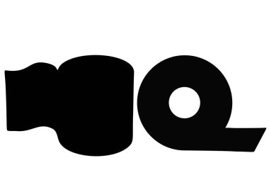 Hijyen için tuvalet kağıdı da dahil. Vektör resmi.