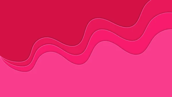 Beau Fond Rose Ondulé Style Papercut — Image vectorielle