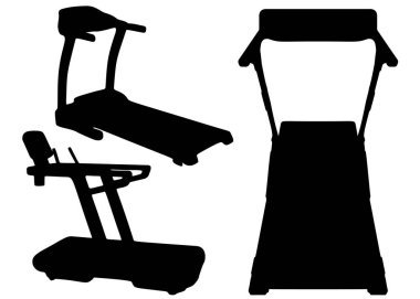 Spor koşu bantları da dahil. Vektör resmi.