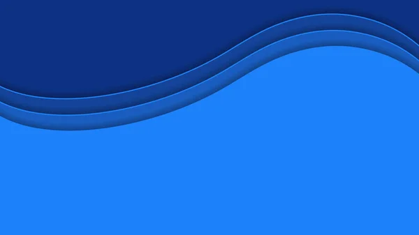 Blauer Welliger Hintergrund Form Von Schichten — Stockvektor