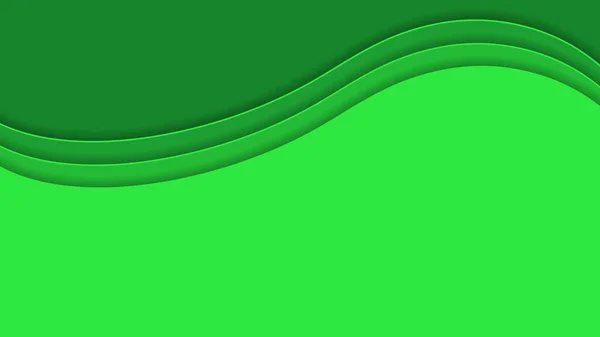 層の形で緑の波状の背景 — ストックベクタ
