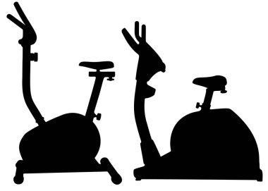 Spor için bisiklet egzersizleri. Vektör resmi.