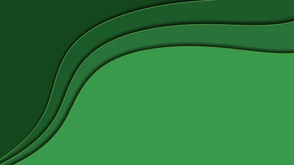 美しい緑の波状の背景 はがき ノートブック 名刺に適しています — ストックベクタ