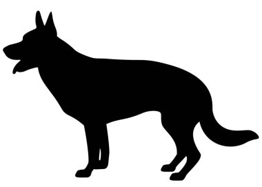 Büyük çoban köpeği. Vektör resmi.
