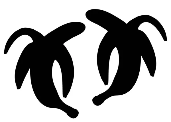 Bananes Pelées Dans Ensemble Image Vectorielle — Image vectorielle