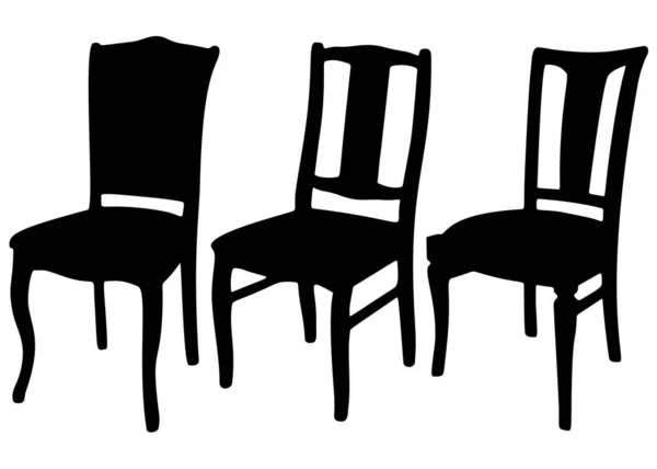 セット内のリビングルームのための椅子 ベクトル画像 — ストックベクタ