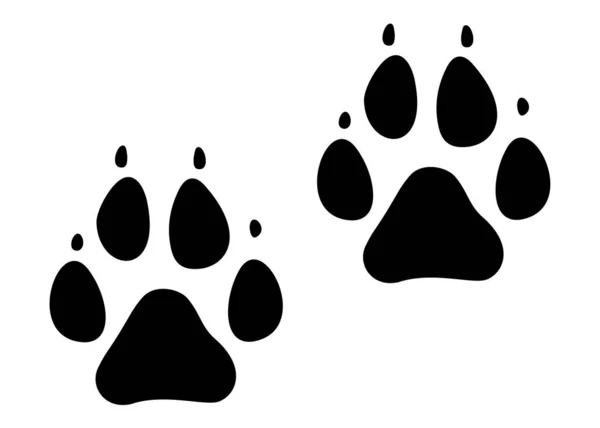Hondenvoetafdruk Vectorafbeelding — Stockvector