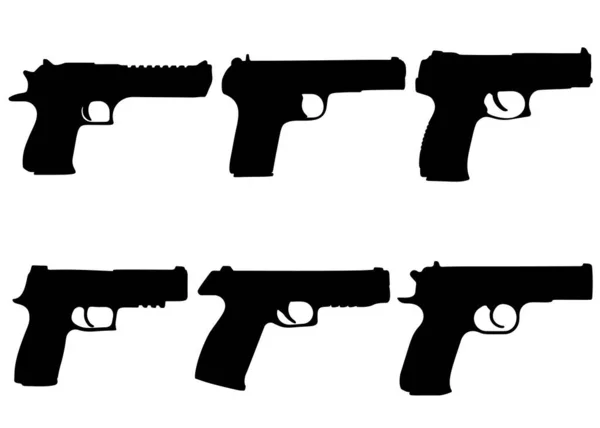 Kampfpistolen Set Vektorbild — Stockvektor
