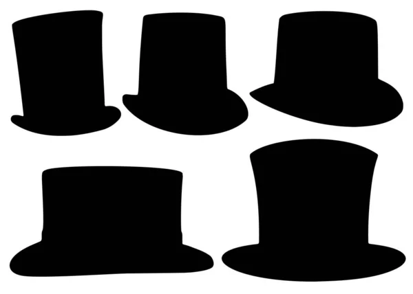 Mens Hat Top Set Vector Image — Stock Vector