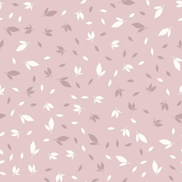 ベージュ地に葉を持つパターン ベクトル画像 — ストックベクタ