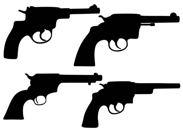 Revolvers Dans Set Image Vectorielle — Image vectorielle