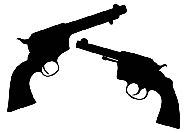 Revolvers Inclus Armes Feu Image Vectorielle — Image vectorielle