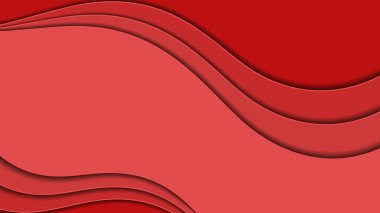 Beautiful red wavy background. Vector image.