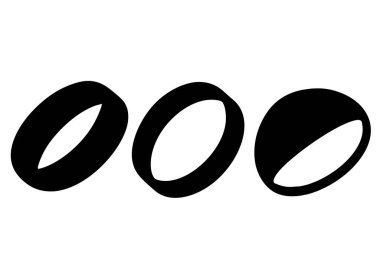 Evlilik yüzükleri bir sette. Vektör resmi.