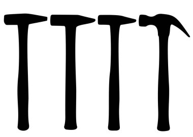 Çekiçler büyük. Vektör resmi.