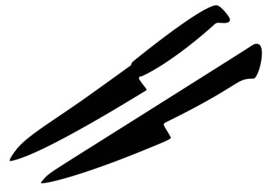 Büyük mutfak bıçakları. Vektör resmi.