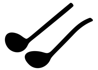 Mutfak kepçeleri sette. Vektör resmi.