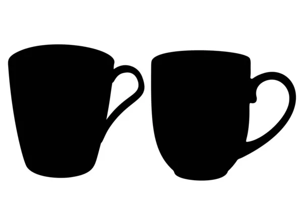 Чашечки Чая Наборе Векторное Изображение — стоковый вектор