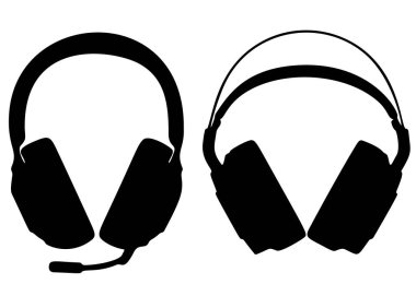 Mükemmel kablosuz müzik kulaklıkları. Vektör resmi.