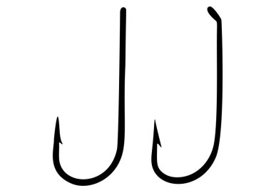 Küçük ince oltalar. Vektör resmi.