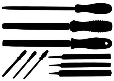 İnşaat dosyaları ayarlandı. Vektör resmi.