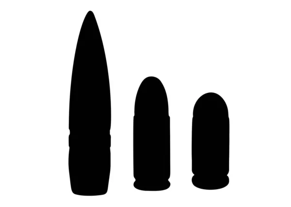 大小の戦闘弾 ベクトル画像 — ストックベクタ