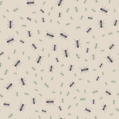 Açık kahverengi arka planda güzel bir baba karınca. Vektör resmi.