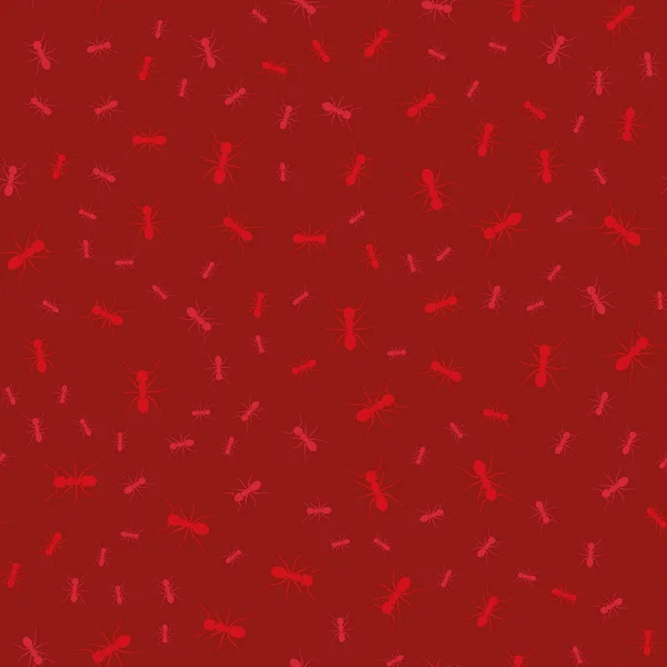 Красивые Патерновые Муравьи Красном Фоне Векторное Изображение — стоковый вектор
