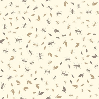 Sarı arka planda güzel bir baba karınca. Vektör resmi.