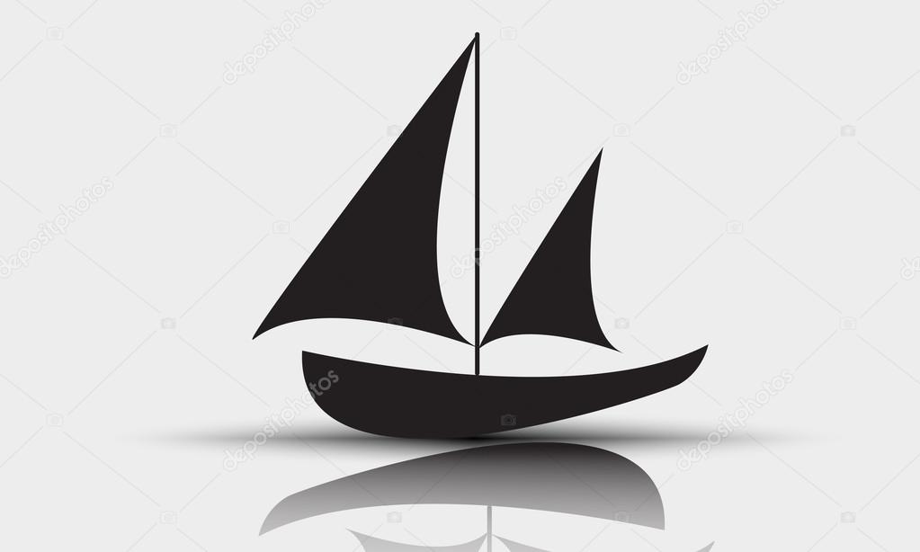 Black sailing boat