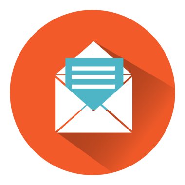 Posta simgesi vektör düz tasarım.