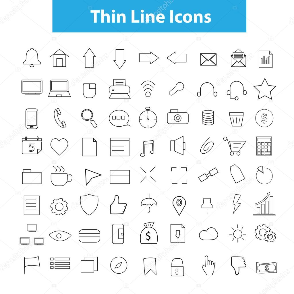 Thin icons