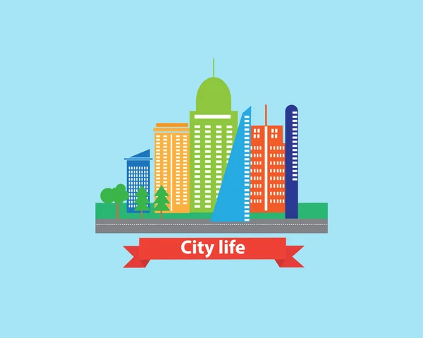 Şehir hayatı — Stok Vektör