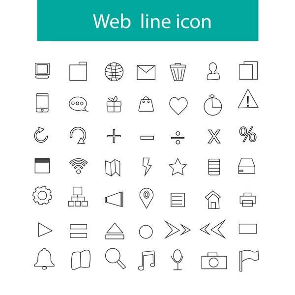 Icône de ligne Web — Image vectorielle