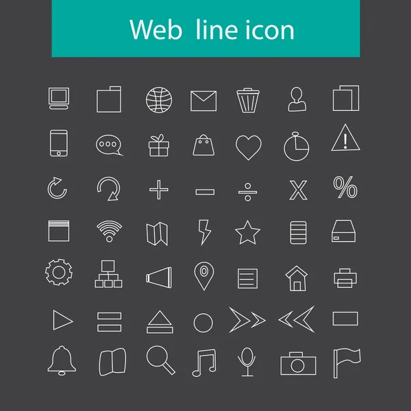 Iconos de línea — Archivo Imágenes Vectoriales
