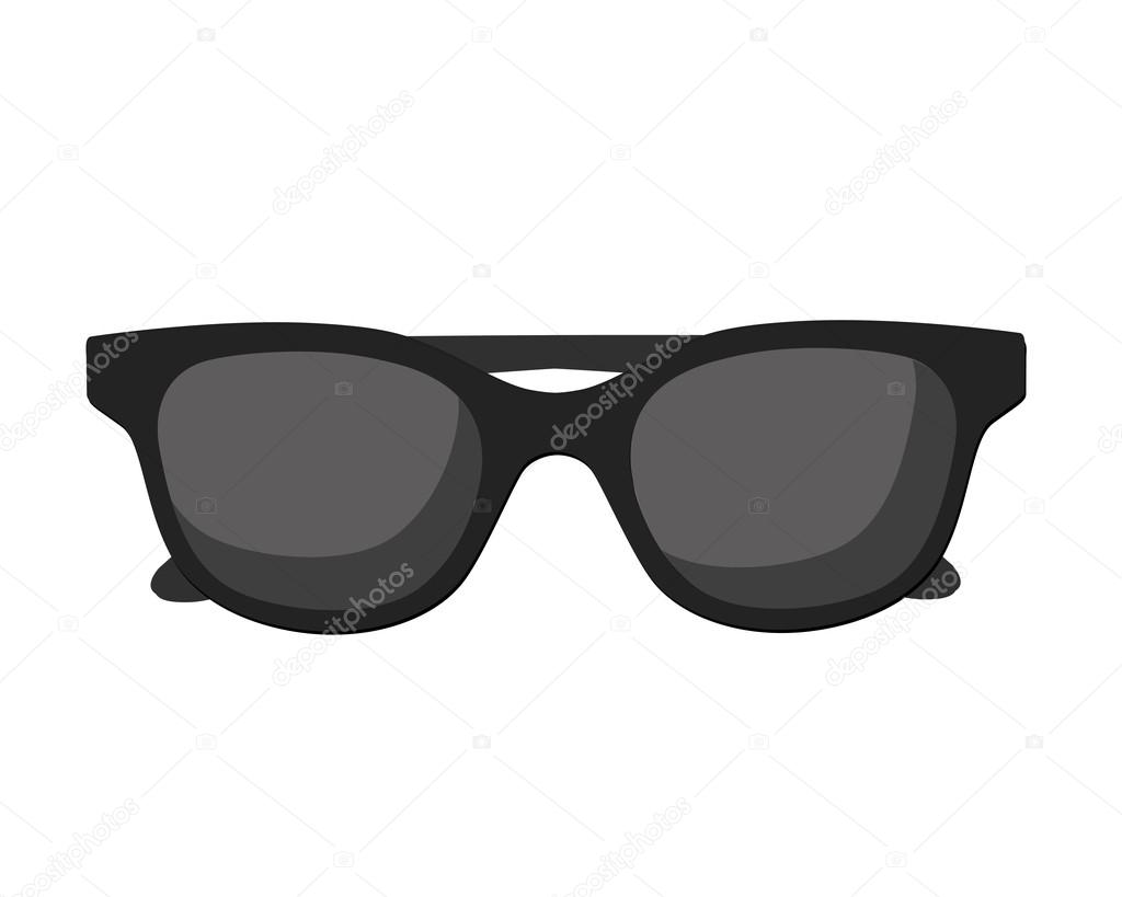 sunglasses black color vector.