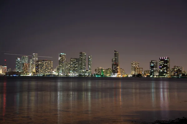 Gece boyunca Miami, Florida, ABD — Stok fotoğraf