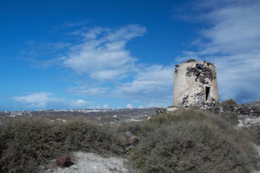 Mill de Emporio, Santorini, Yunanistan
