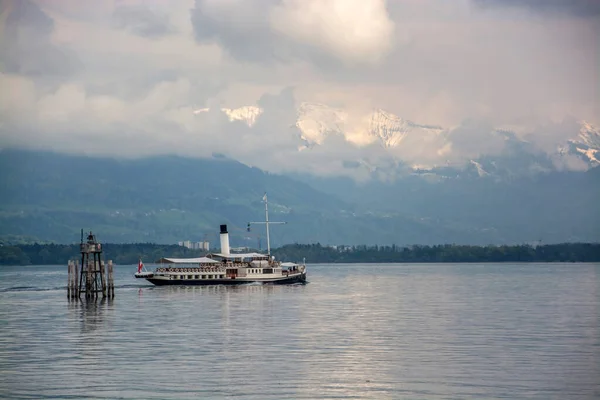 Der Bodensee Liegt Innerhalb Des Bodenseebeckens Das Zum Alpenvorland Gehört — Stockfoto