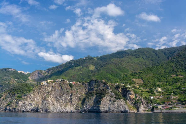 Corniglia Small Village Cinque Terreand Only One Directly Adjacent Sea — Foto de Stock